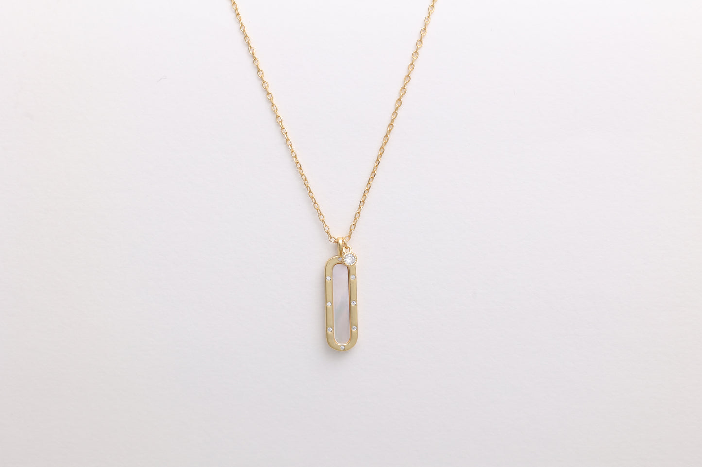 Mother of Pearl Bar Necklace
