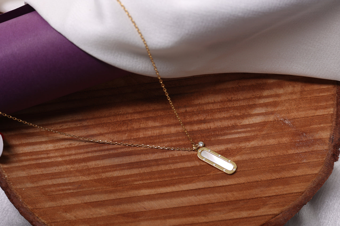 Mother of Pearl Bar Necklace