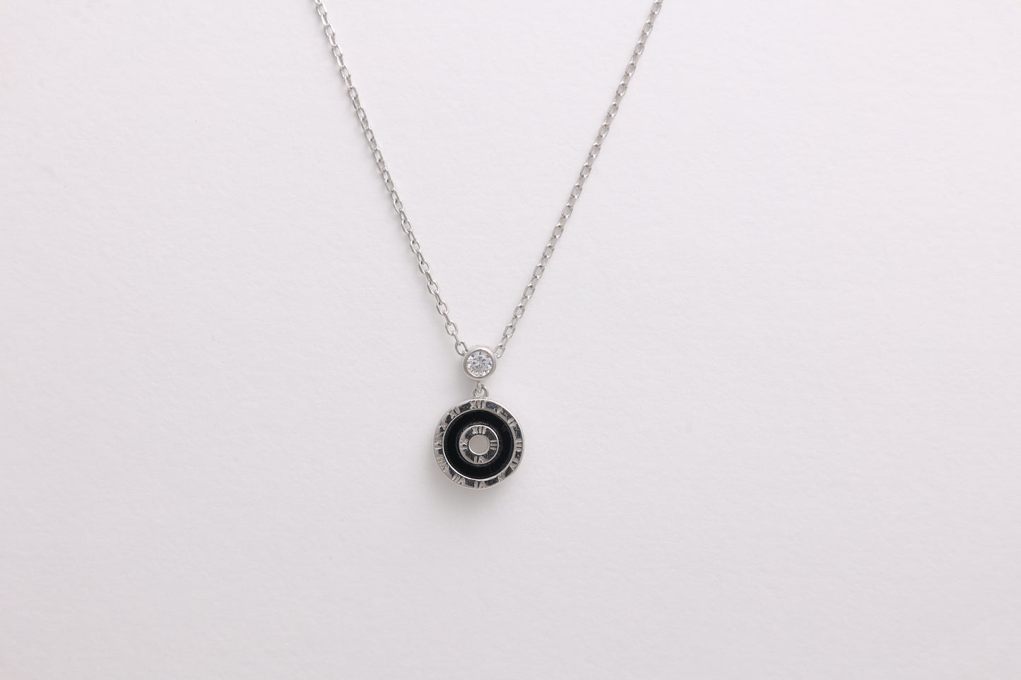 Roman Dial Pendant Necklace
