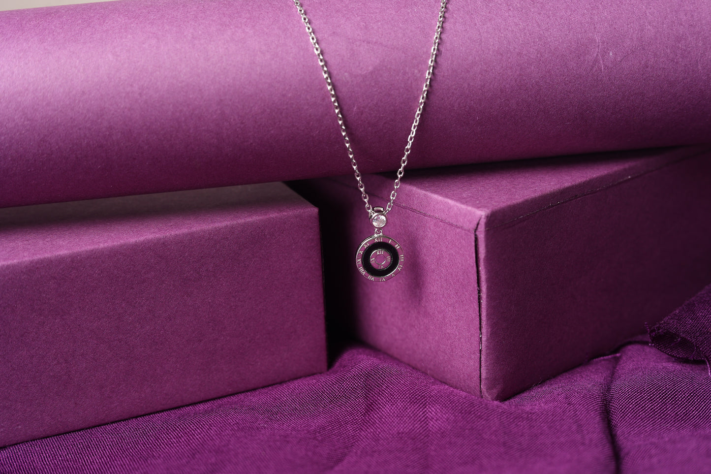 Roman Dial Pendant Necklace