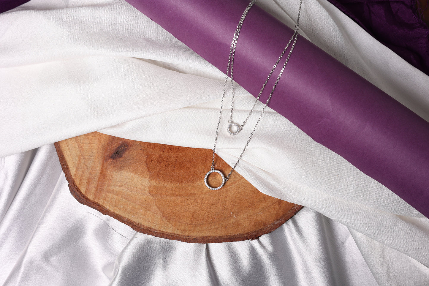 Double Circle Layered Necklace