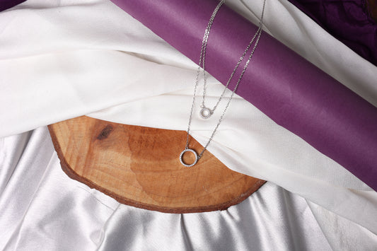 Double Circle Layered Necklace
