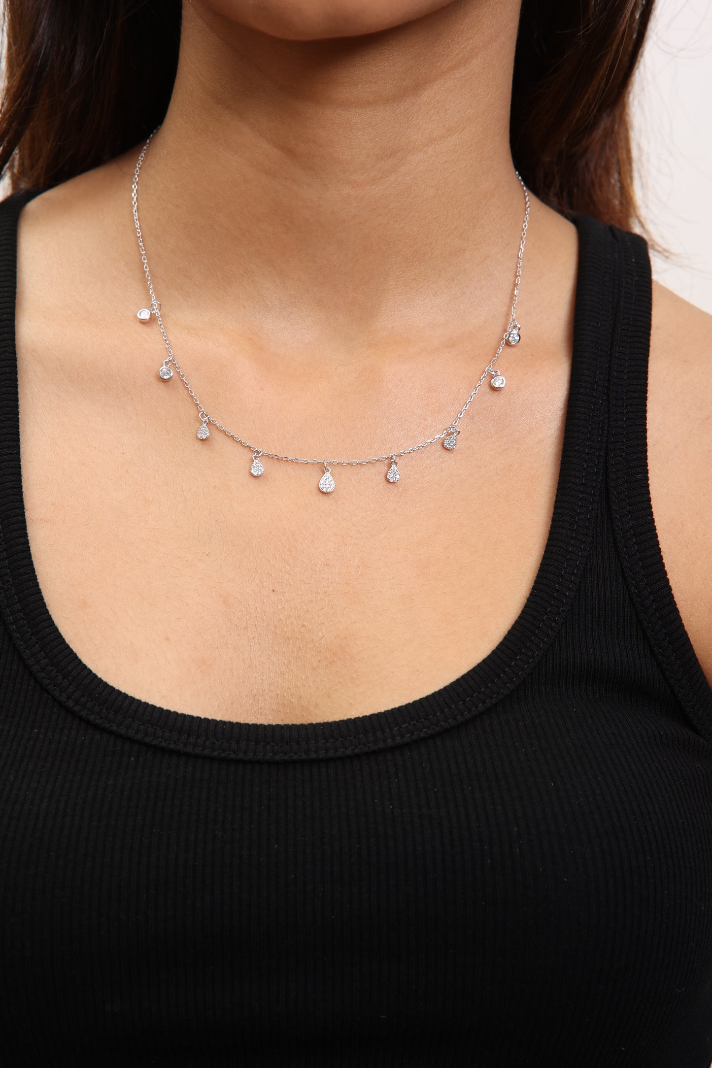 Classic Zircon Drops Necklace
