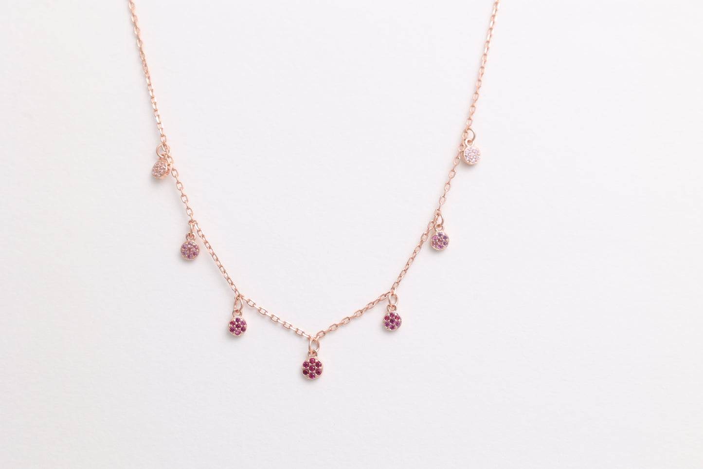 Pink Pavé Drop Necklace