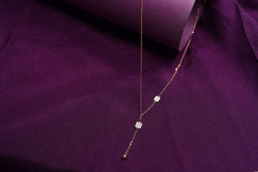 Y Drop CZ Necklace