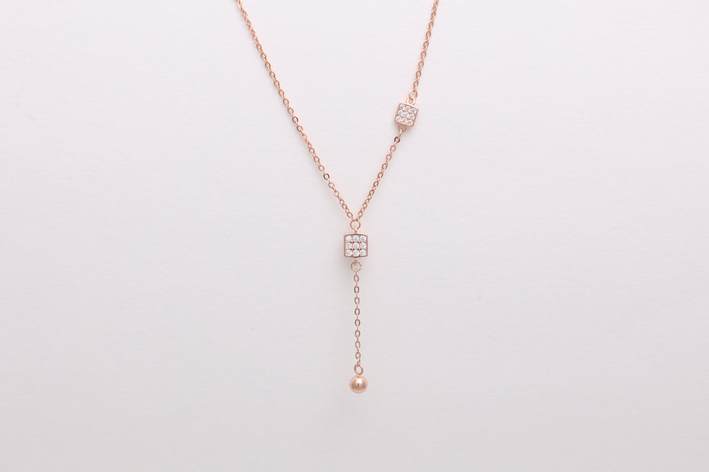 Y Drop CZ Necklace