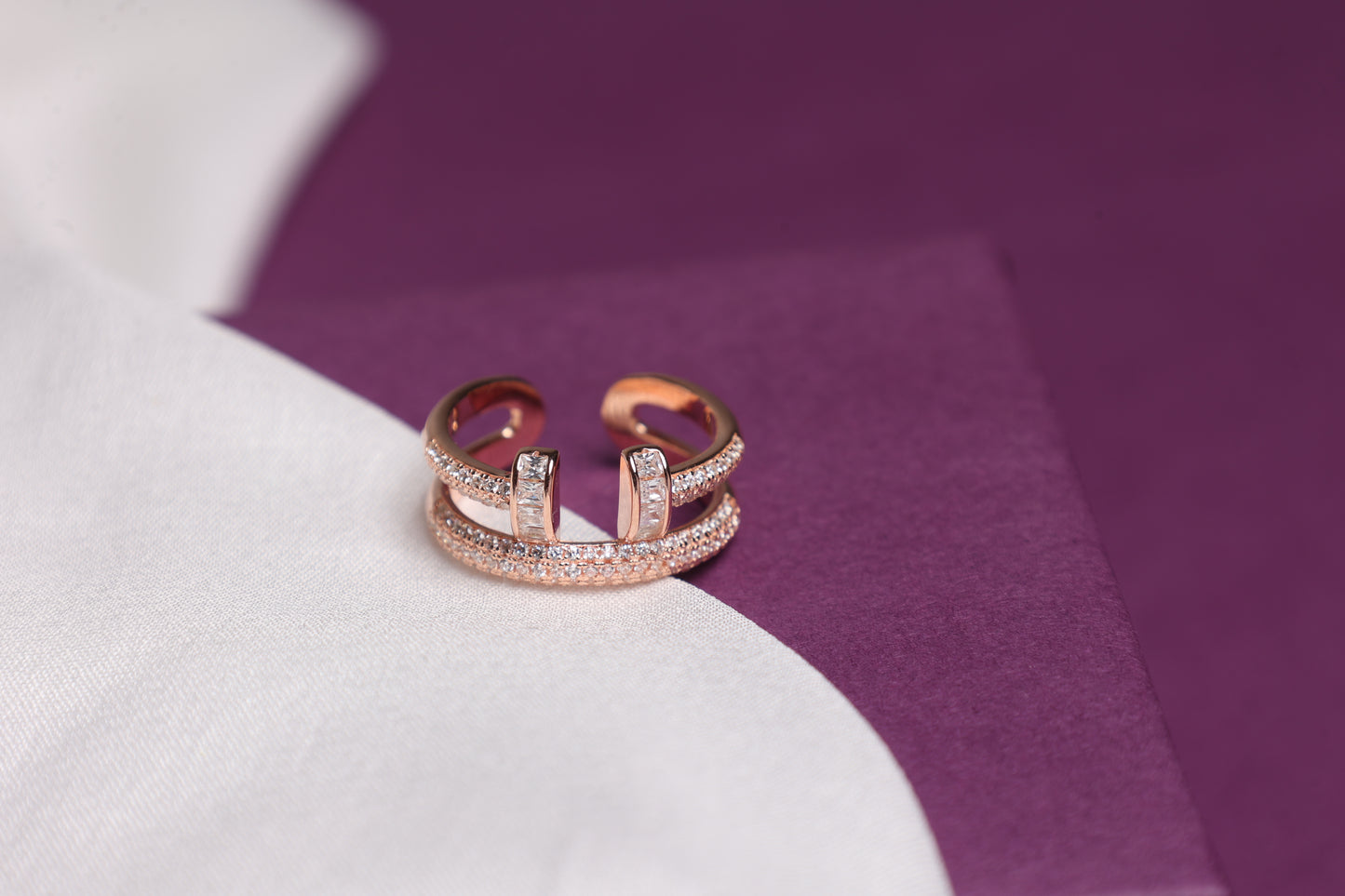 Pavé Double Band Ring