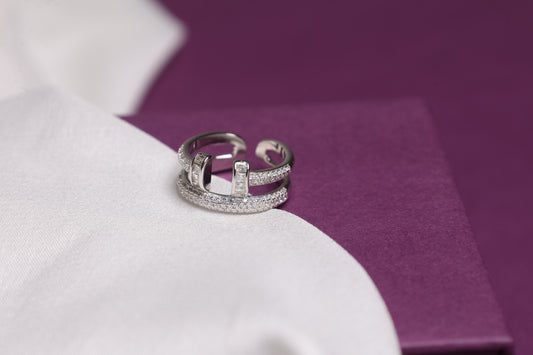 Pavé Double Band Ring