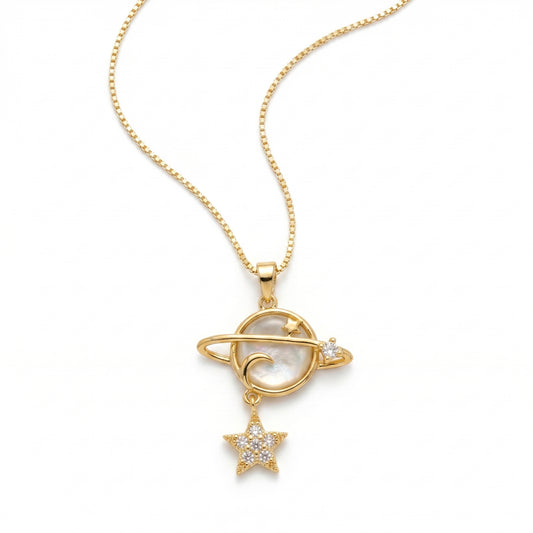Planet Star Pendant Necklace