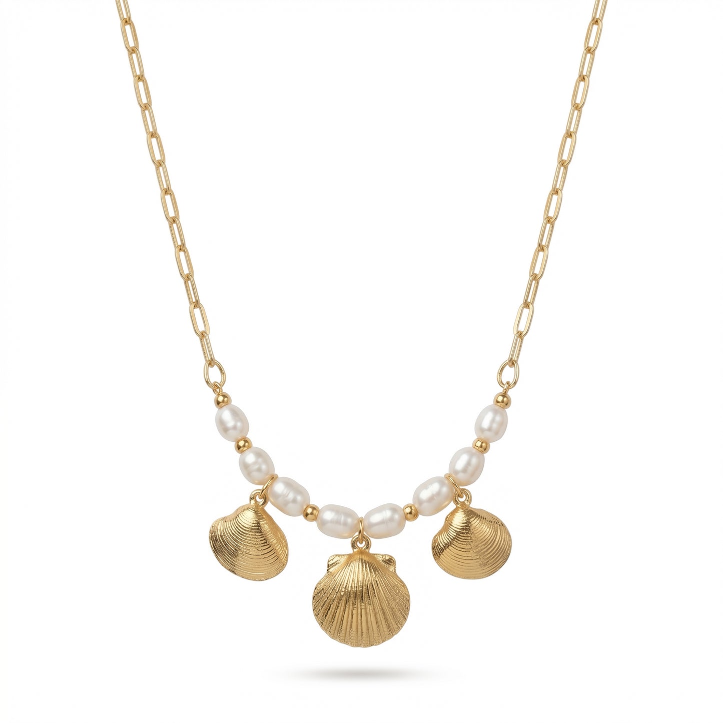 Pearl Shell Charm Necklace