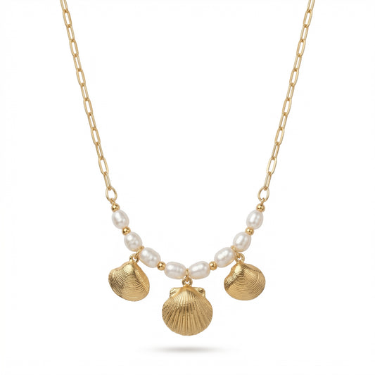 Pearl Shell Charm Necklace