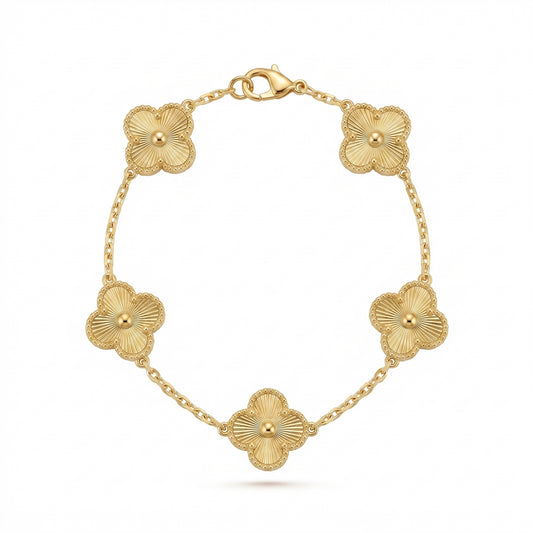 Textured Clover Bracelet