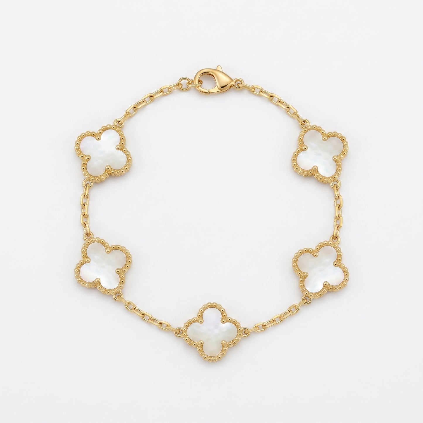 Mother of Pearl Clover Bracelet