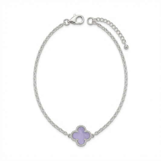 Purple Clover Bracelet