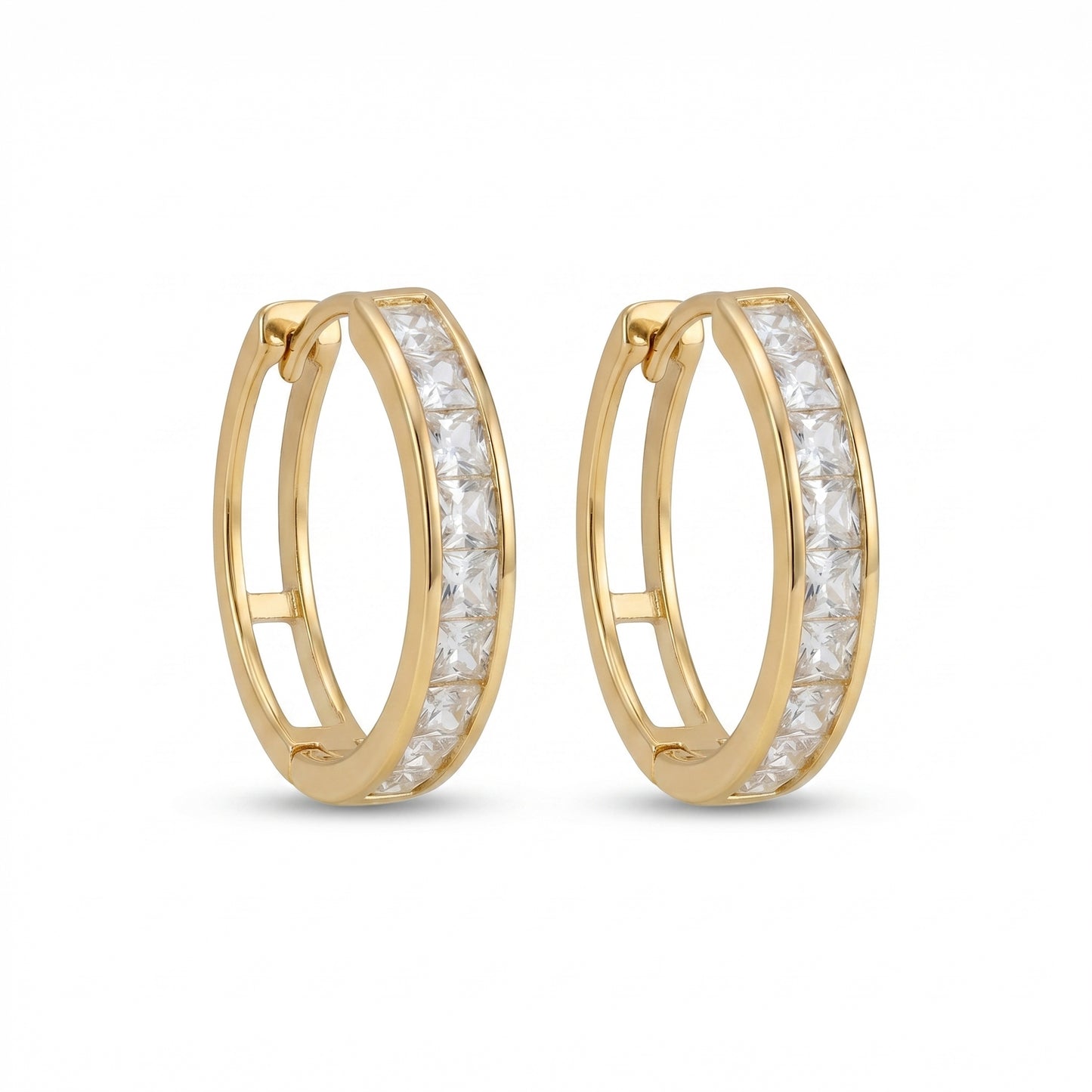Crystal Huggie Hoop Earrings